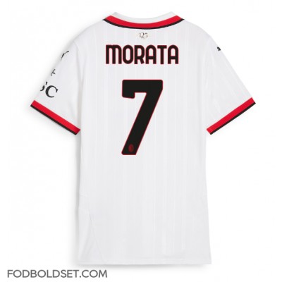 AC Milan Alvaro Morata #7 Udebanetrøje Dame 2024-25 Kortærmet AC Milan Alvaro Morata #7 Udebanetrøje Dame 2024-25 Kortærmet